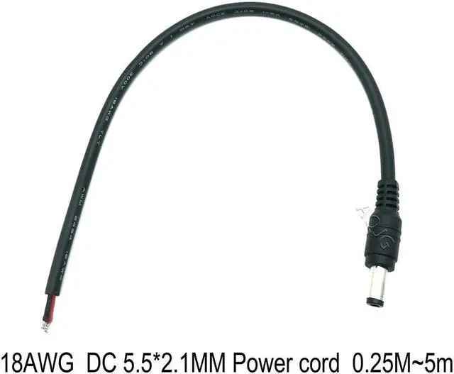 Main image of FOR 18AWG DC 5.5*2.1mm Male to Female Single Plug Power Cord 12V 8A All Copper Bold For Output Light Bar Cable 0.25M to 5m