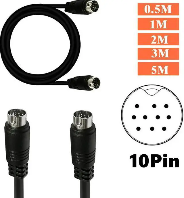 Main image of FOR 10Pin Male To 10 Pin Male (m/m) Audio Input Cable Compatible With Tv Tv Projector, Audio And Video