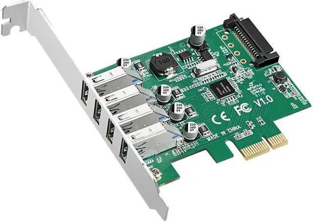 Main image of FOR Pci-e to usb3.0 hub 4 ports usb to pci-e expansion card adapter Converter upd720201 chip