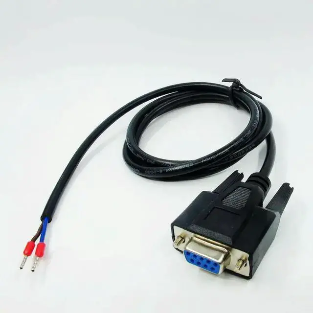 Main image of FOR product DB9 female serial cable RS485 two- data cable after pressing the wiring, the defined length of the tubular termi