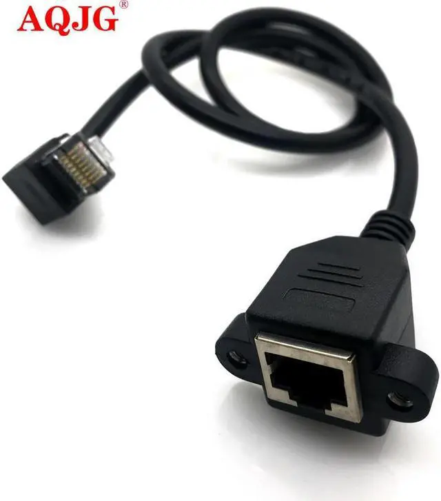 Main image of FOR 30cm 60cm 1M 1.5M 90 s UP RJ45 Male to Female Screw Panel Mount Ethernet LAN Network Extension Cable converter
