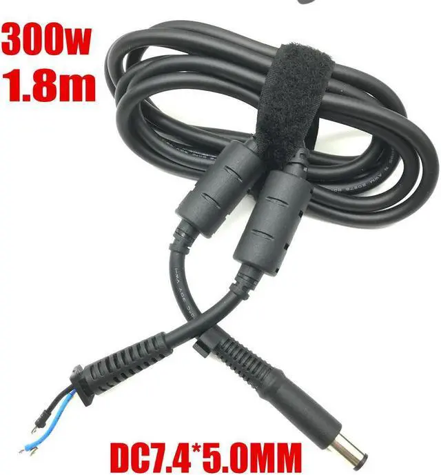 Main image of FOR 230W 240W 300W Copper DC Tip Plug Connector Cord Cable for Laptop Adapter black Pin 7.4 x 5.0mm 1.8M