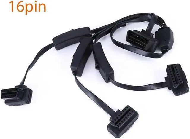 Main image of FOR Extension cable Full 16PIN Splitter 1 to 3 With Switch OBD obd2 Y Cable Male Three Port Female wifi Scanner For Car Cable