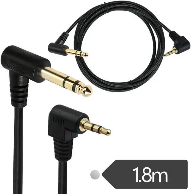 Main image of FOR Right 1/8 To 1/4 Stereo Cable 3.5mm Trs To 6.35mm Audio Cable For Guitar laptop home Theater Devices Speaker 90