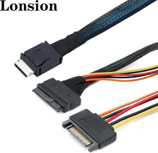 Main image of FOR Versatile PC Hardware Cable-PCIE SFF 8611 4I to U.2 SAS SFF 8639 Adapter with 15P SATA Server Cable
