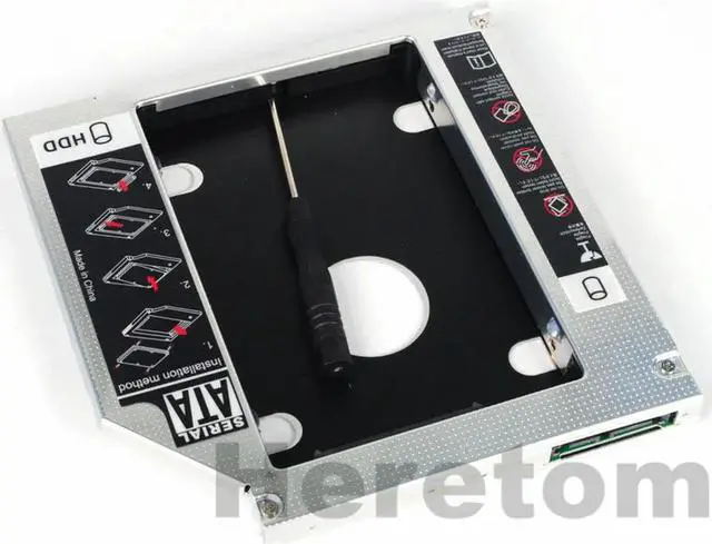 Main image of FOR Universal Aluminum SATA to SATA 12.7mm 2nd HDD SSD For Laptop DVD CD-ROM Optical Bay