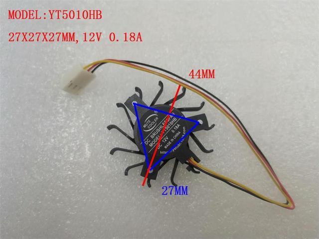 Main image of FOR YT7010HS YT5010HS YT5010HB 5010 12v 0.18A cpu Stand Fan for 1037U j1800 j1900 D525 Mini computer Host Industrial Computer fan
