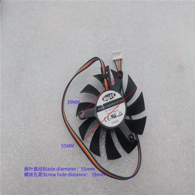 Main image of FOR FAN for WSA06010F12M WSA06010B12U 12v 0.25A 4 Graphics Card FAN
