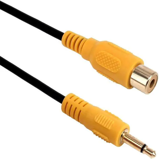Main image of FOR Gold Plated 3.5mm 1/8 inch Mono Male Plug to RCA Female Jack Audio Adapter Cable Cord 0.