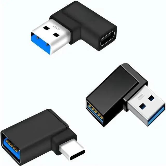 Main image of FOR 3-in-1 USB C to USB A Adapter, High-Speed Data Transfer, Compatible with Type C Devices, Black, 3 Pack