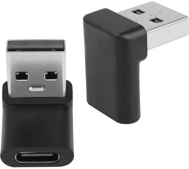 Main image of FOR 2pack 10Gbps USB 3.1 to USB C 90° Angle Adapter USB A Male to USB C Female L-Shaped Angle Connector, for OTG Data Transfer 3A