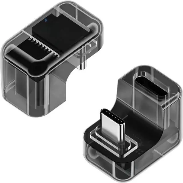 Main image of FOR 2 Pack USB C Adapter with Display, 180 Degree 140W USB-C Male to Female Connector for Switch, 16/15 Series