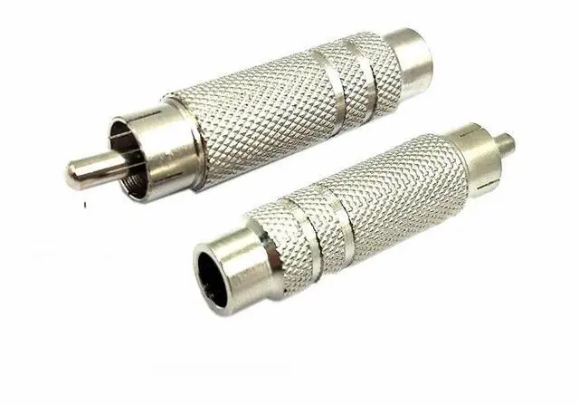 Main image of FOR 2pcs/lot 6.35mm female to rca male Audio Molded 1/4" TS Female to RCA Male Adapter, Audio Adapter Connector 2-Pcs