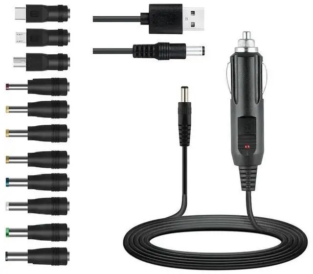 Main image of FOR Uni l 12V Car (Max 10A) + 5V DC Power Cable,with 11 Connectors for DVD Player,Dash Camera BT Speakers