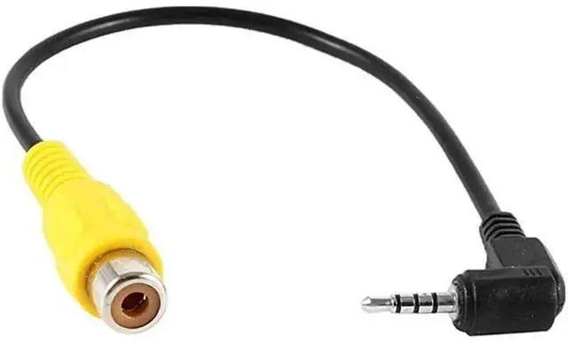 Main image of FOR Gold Plated AV-in Aux 2.5mm TRRS Male Plug to RCA Female Audio Adapter Converter Cord 0.2m, for Dash Cam DVR Backup