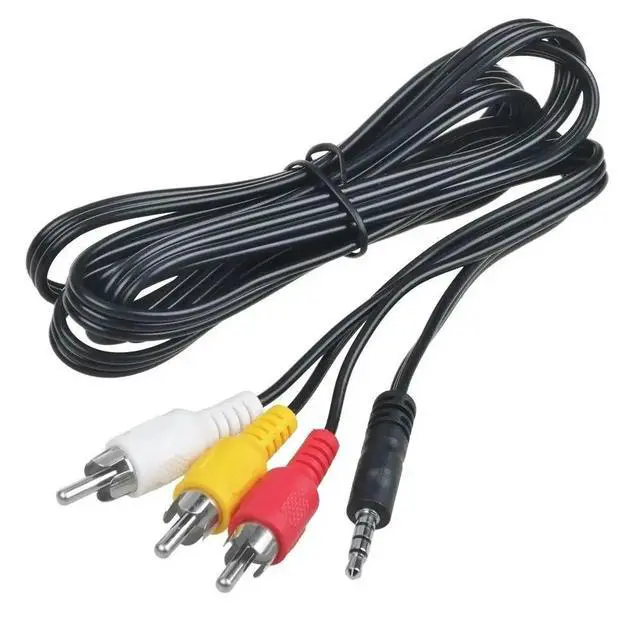 Main image of FOR 3.5mm Plug to 3 RCA Camcorder Audio Video A/V Cable 4Feet for Camcorders
