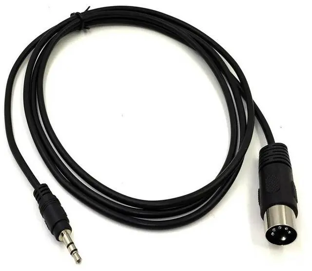 Main image of FOR MIDI Cable, 1.5M/5Ft 5-Pin DIN Plugs Male to 3.5mm 1/8 inch TRS Male Jack Stereo Plug Converter Cable Audio Cable (DIN-3.5mm)