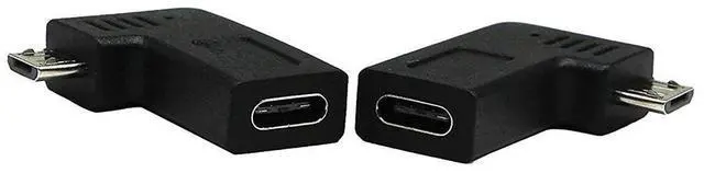 Main image of FOR Right & Left Micro USB Male to USB Type C Female Data Sync Charging Converter Adapter for Phones, Computers, s 2pack