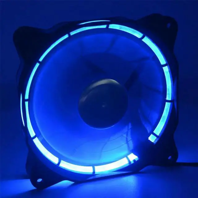 Main image of FOR 120mm cpu cooler 1pcs Blue LED fan 120X120X25mm DC 12V 0.14A 900RPM Silent quiet solar eclipse chassis cooling fan