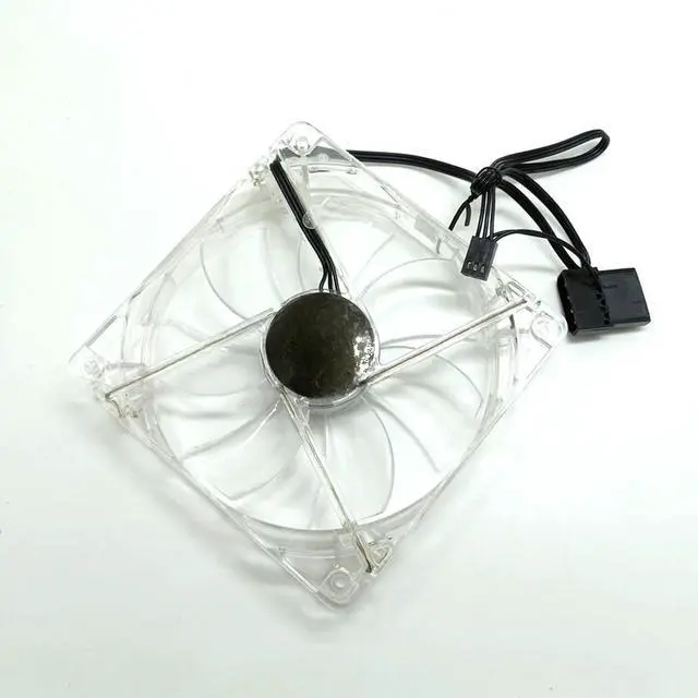 Main image of FOR Blue LED Light Light-emitting Fan 0.25a 12cm Chassis Cooling Fan Ultra-quiet Transparent Computer Case 3 Lines Plastic