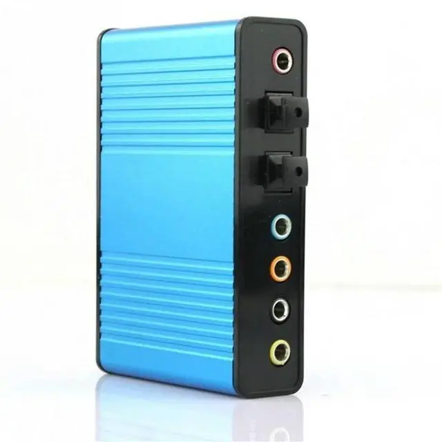 Alt view image 2 of 2 - FOR 2014 Hot Deal 1Pcs Blue 6 channel 5.1 External Audio Music Sound Card Soundcard For Laptop PC
