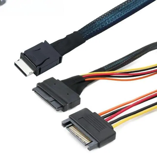 Main image of FOR Versatile PC Hardware Cable-PCIE SFF 8611 4I to U.2 SAS SFF 8639 Adapter with 15P SATA Server Cable