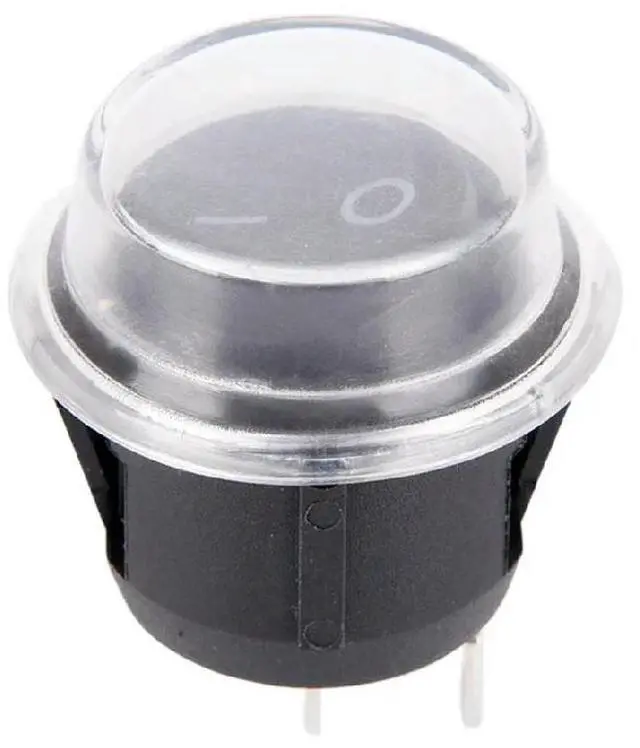 Main image of 2-PIN SPST Car Rocker Switch w/Waterproof Cover