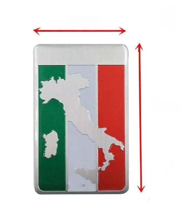 Main image of 3D Aluminum Italy Flag Badge Sticker