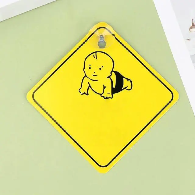 Main image of Reflective Warning Sign with Suction Cup