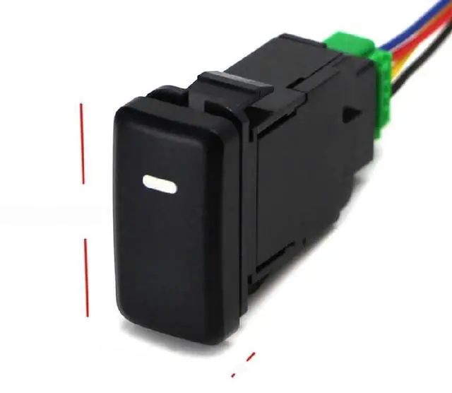 Main image of 5-Pin Fog Light On-Off Button Switch with Wire