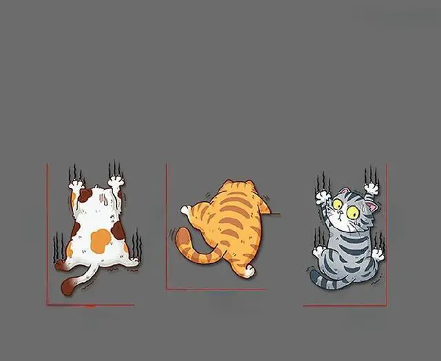 Main image of Climbing Cat Car Sticker 3pcs