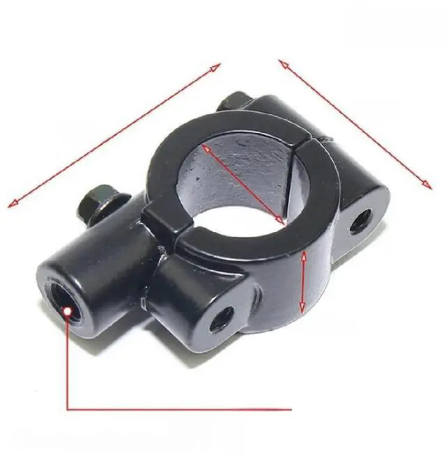 Main image of Rearview Mirror Adapter Clamp 8mm Black