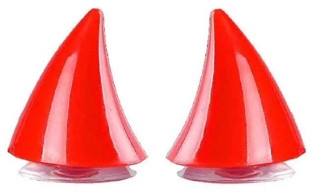 Main image of Motorcycle Helmet Rubber Horn Decoration 2PC