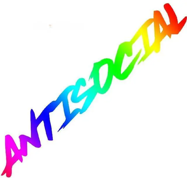 Main image of Antisocial Windshield Flag Sticker