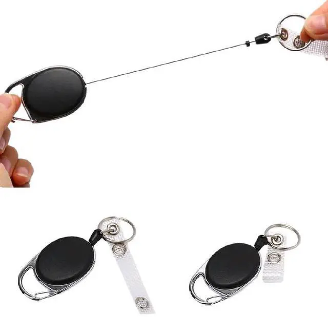 Main image of Black Nylon Retractable Badge Reel