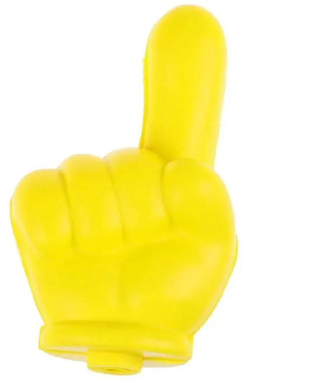 Main image of Yellow Finger Car Antenna Topper 10cm