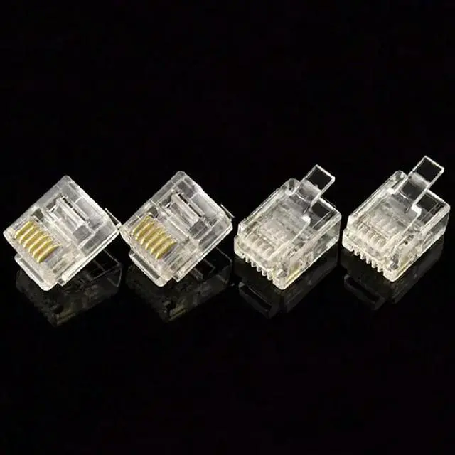 Main image of Gold Plated RJ12 6P6C Modular Plug 100pcs