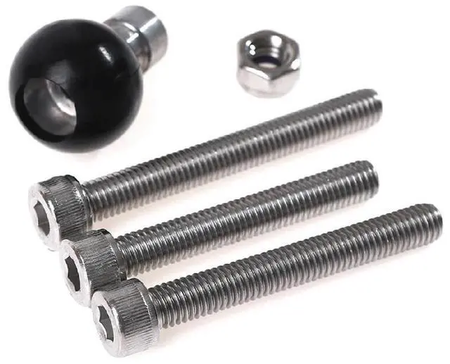 Main image of 1 inch Ball Handlebar Clamp Base M8 Screws