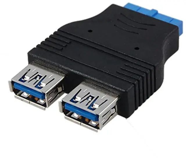 Main image of FOR 2 ports USB 3.0 A Female Port HUB Motherboard 20Pin Header Adapter Convertor Connector Female Adapter