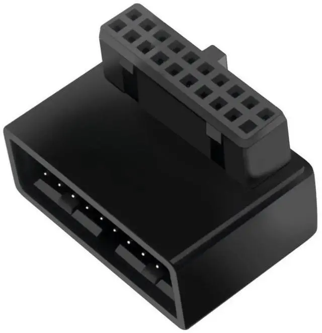 Main image of FOR 2PCS USB3.0 19/20Pin Extension Adapter with 90 Degree Steering Joint for Desktop Motherboard 19p 20p connector turn right