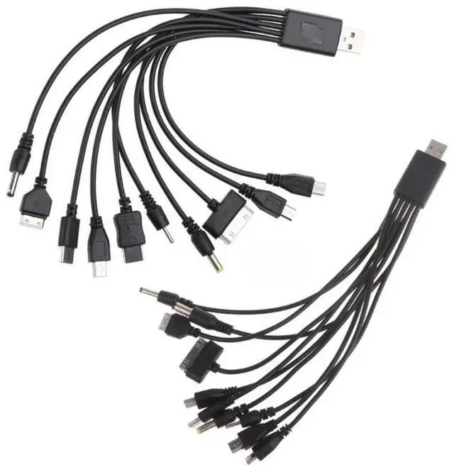 Main image of FOR USB To Multi Plug Cell Phone Charger Cable 10 in 1 USB Cable For Smartphone Charger Cable 20CM/7.87in
