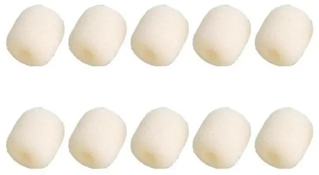 Main image of FOR 10Pcs Mini Size Lapel Headsets Mic Foam Covers Foam Microphone Windscreen Mic Foam Covers for K9 Headsets Microphone