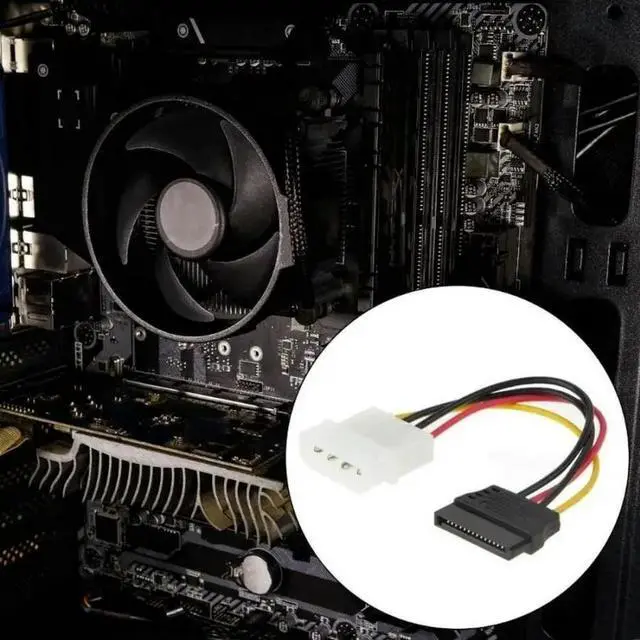 Main image of FOR 4Pin Male To 15Pin Female Power Cable 15Pin Extension Cord Hard Drive Disk Power Supply Cable Adapter For PC Desktop