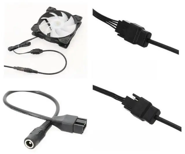 Main image of FOR DC5521 Power Adapter to 12V 4Pin Computer Chassis Fan Power Converter Line 20CM