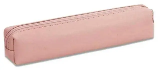 Main image of FOR Small Pencil Case Pen Holder Leather Storage Bag Zippered Portable Pen Organizers Travel Cosmetic Bag for Women Men