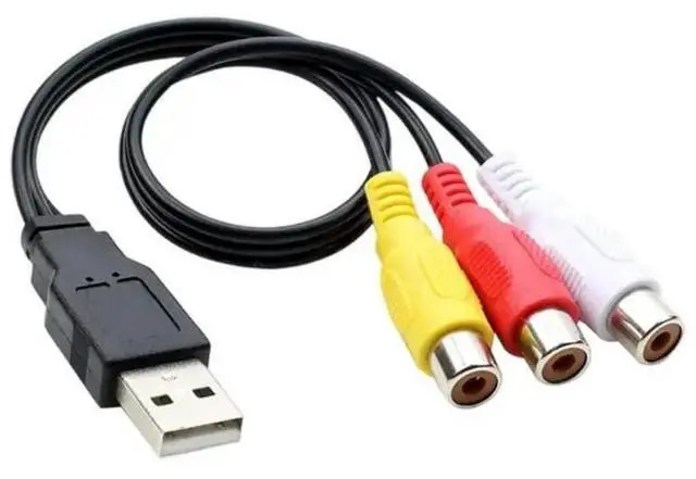 Main image of FOR USB Male to 3RCA Female Adapters Cable High Fidelitys AV Transfer Cable