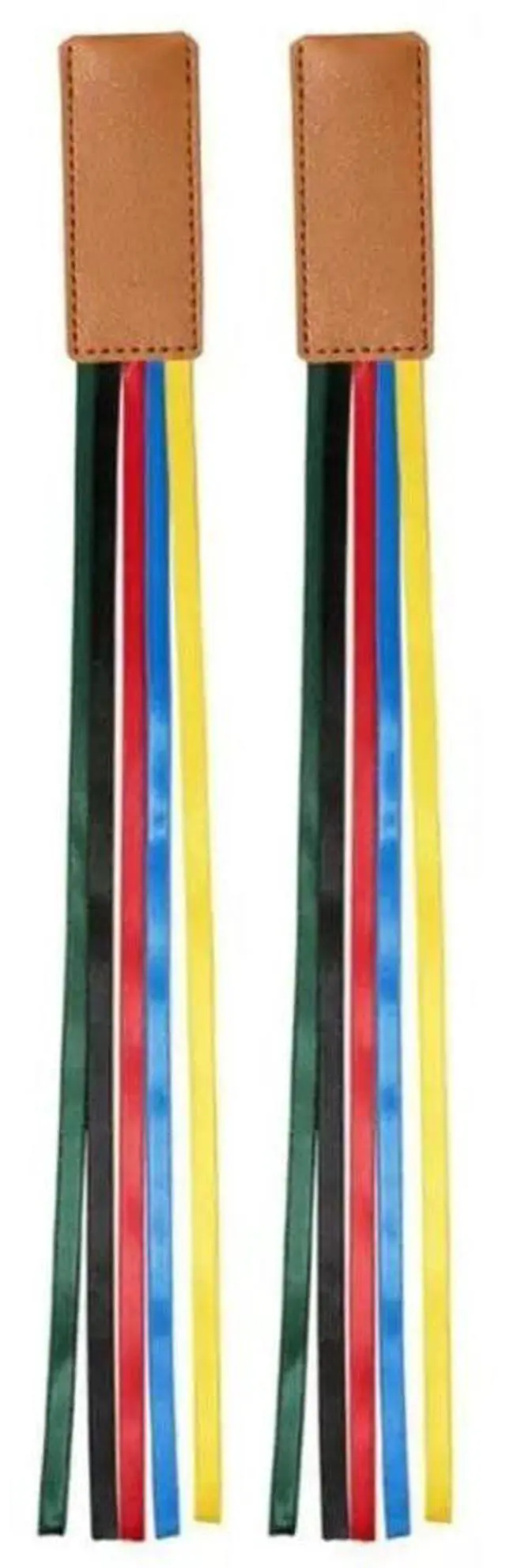 Main image of FOR 2 Pcs Ribbon Bookmarks Leather Page Markers Bible Bookmarks Reading Bookmarks Creative Bookmarks with Colorful Ribbons