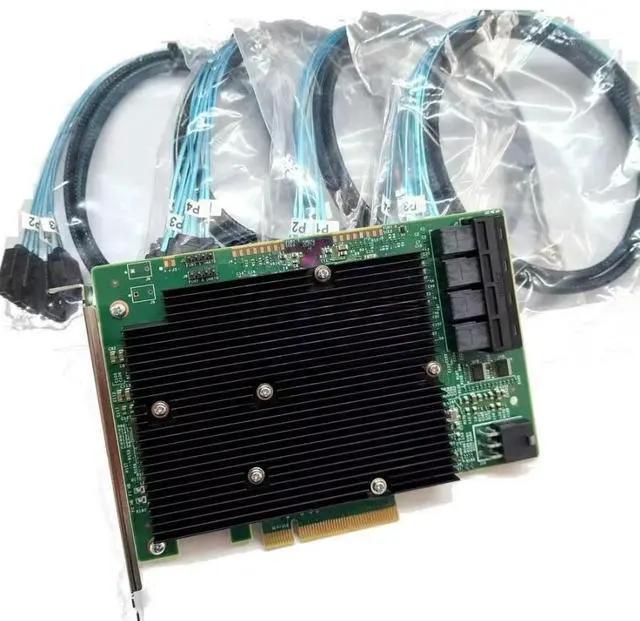 Main image of FOR SAS 9300-16I 12GB/S HBA BUS ADAPTER CARD IT Mode+4*SFF-8643 SATA Cable