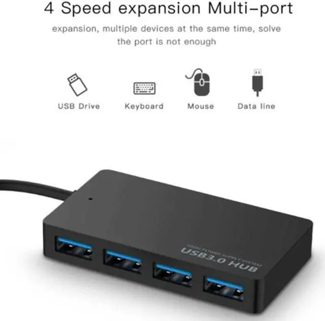 Alt view image 3 of 8 - New 4-Port USB3.0 Hub Multi USB / type c usb 3.0 Hub 4 Port adapter Expansion Splitter PC macbook pro USB 3.0 4-PORT USB HUB