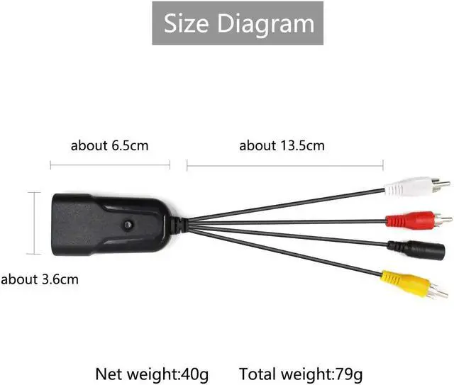 Alt view image 4 of 6 - Composite to HDMI Converter, HDMI, AV to HDMI Support 1080P with Power Adapter, RCA to HDMI for PS One, PS2, PS3, WII, WII U and SEGA Video Games Video Converter